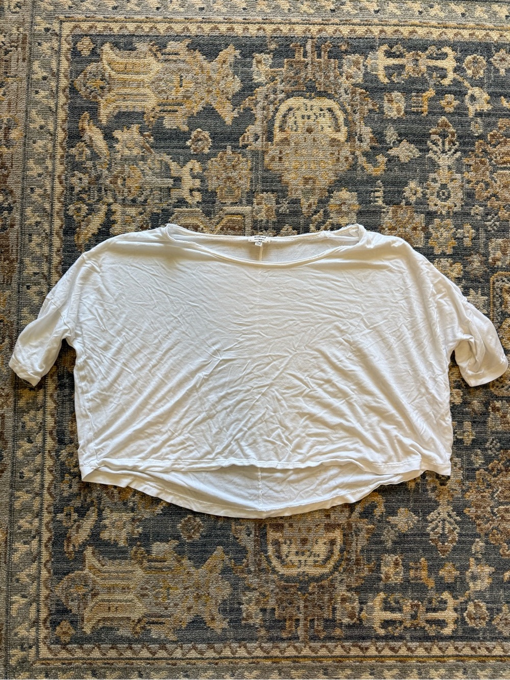 Wilfred White Short-Sleeve Boatneck Top